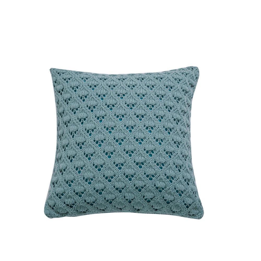 Chunky Knitted Sofa Throw Waist Pillow Case Cushion Covers Square Bedroom Decor
