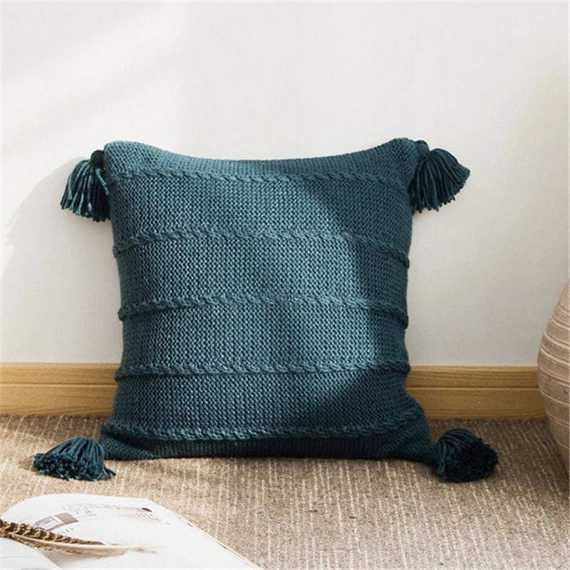 Soft Knitted Cushion Pillow Case Pillows Covers Sofa Bed Office Throw Home Decor