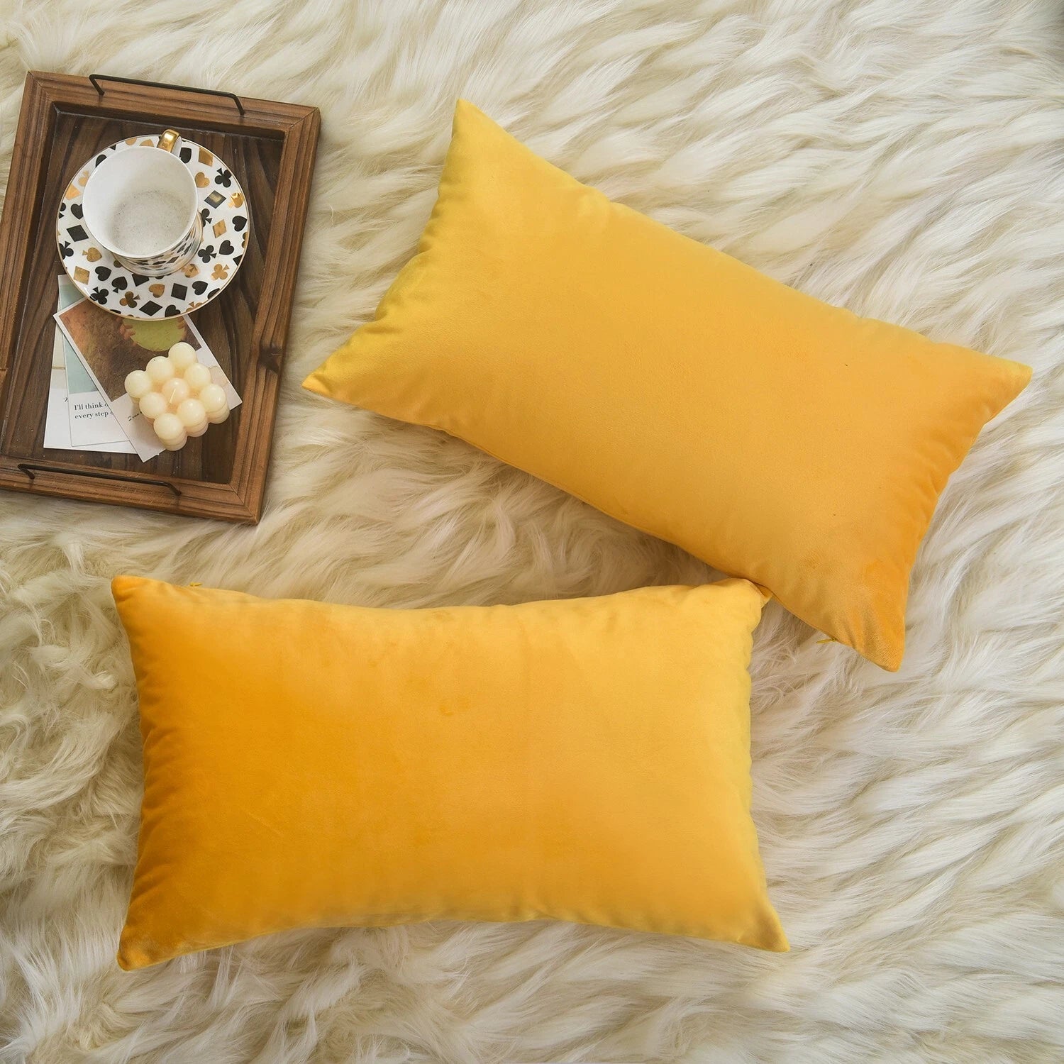 Plain Velvet Cushions Covers 30x51 cm Luxury Soft Velvet Sofa Bed Pillow Cases