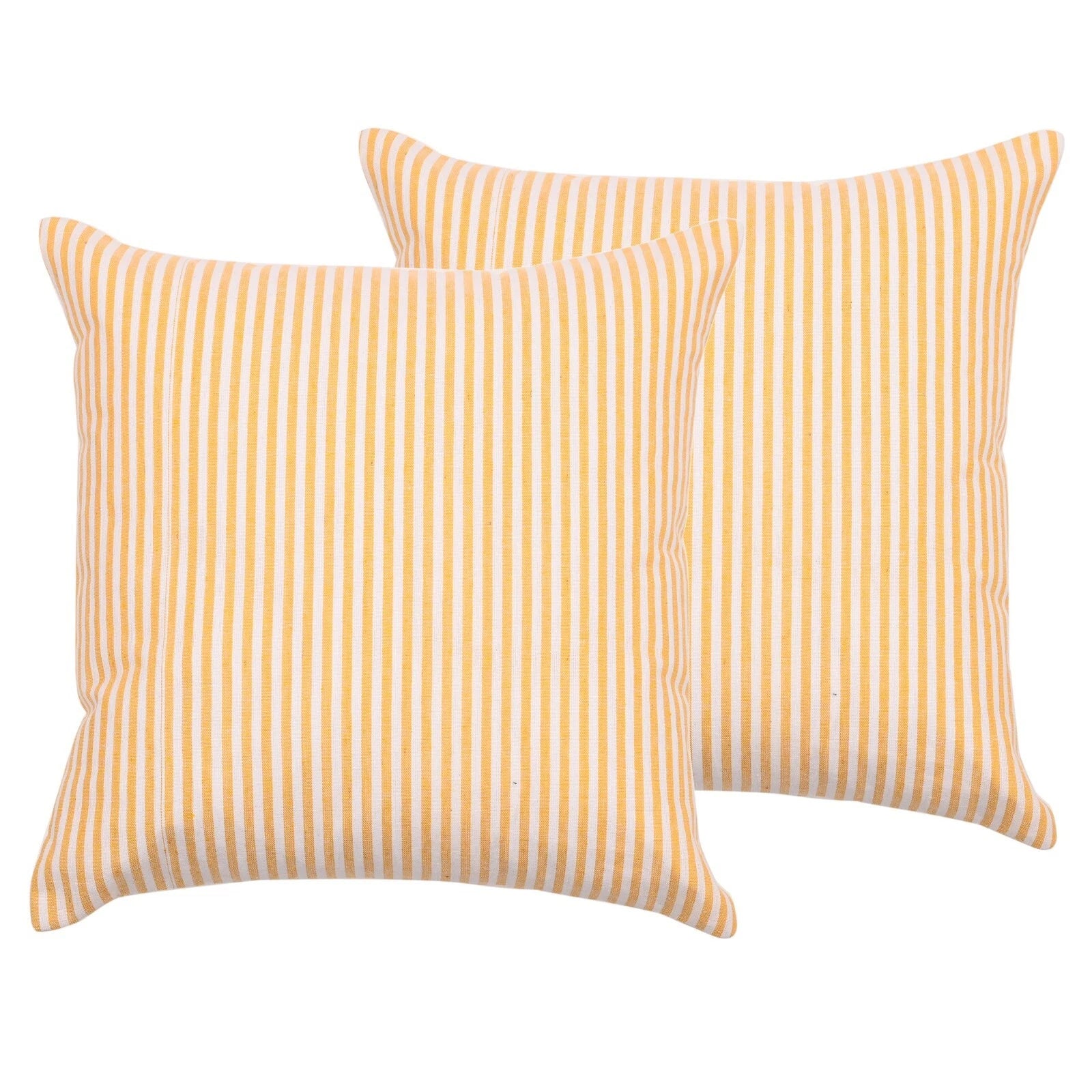 Cotton Cushion Covers Throw Pillow Cover Case Striped Home Sofa Decor-Set of 2