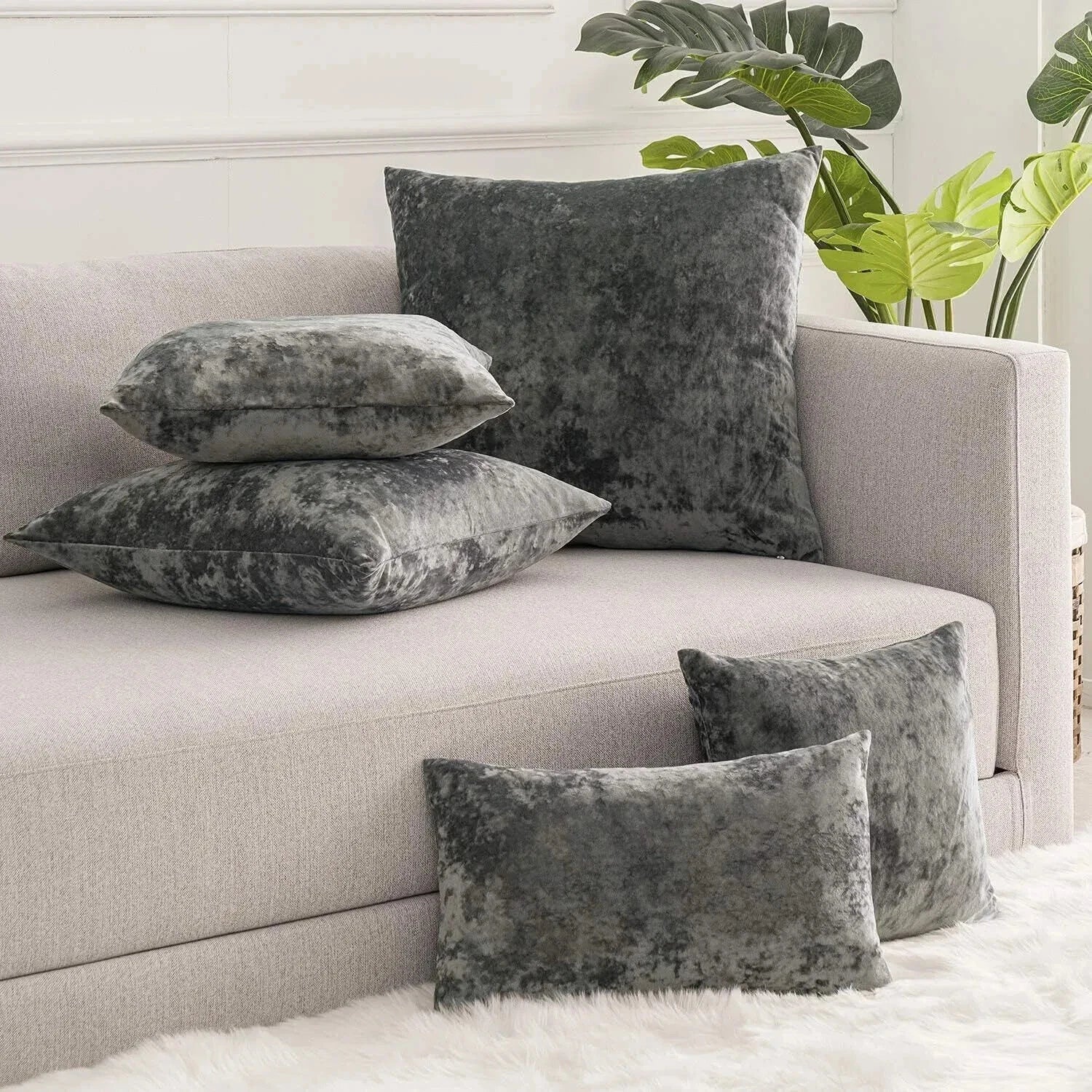 New Velvet Cushion Cover Square Pillow Case Throw Pillowcases for Sofa Bed Room