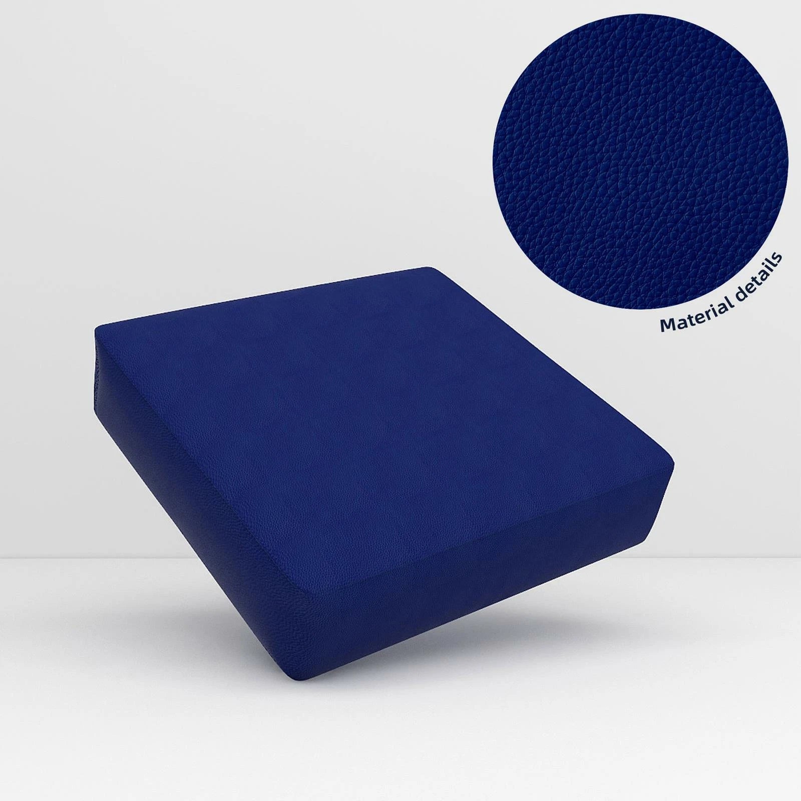 Pb016 Cushion Cover*Deep Blue*Faux Leather synthetic Litchi Skin Box Sofa Seat