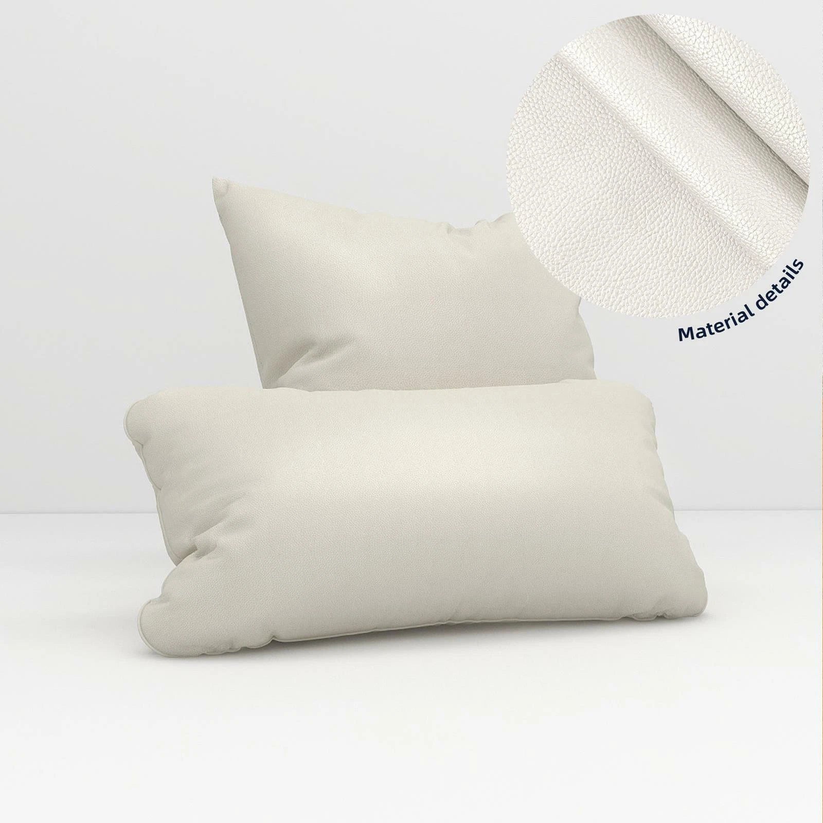 Pb045A Cushion Cover*Pearl White*Faux Leather synthetic Litchi Skin Sofa Seat