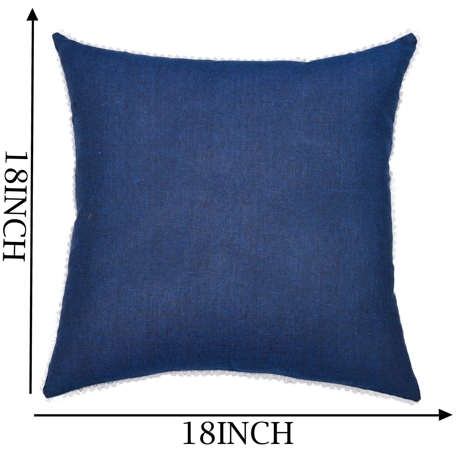 Pillow Covers Cotton Throw Cushion Case Cover Sofa Home Decor Solid with Lace-S2