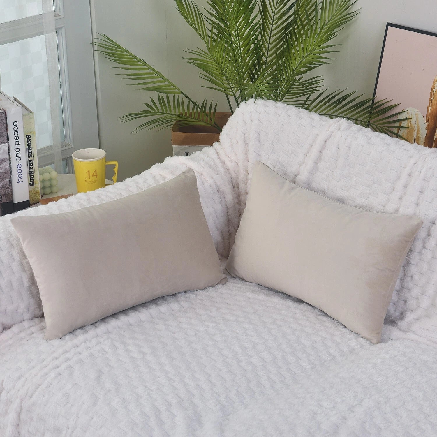 Plain Velvet Cushions Covers 30x51 cm Luxury Soft Velvet Sofa Bed Pillow Cases