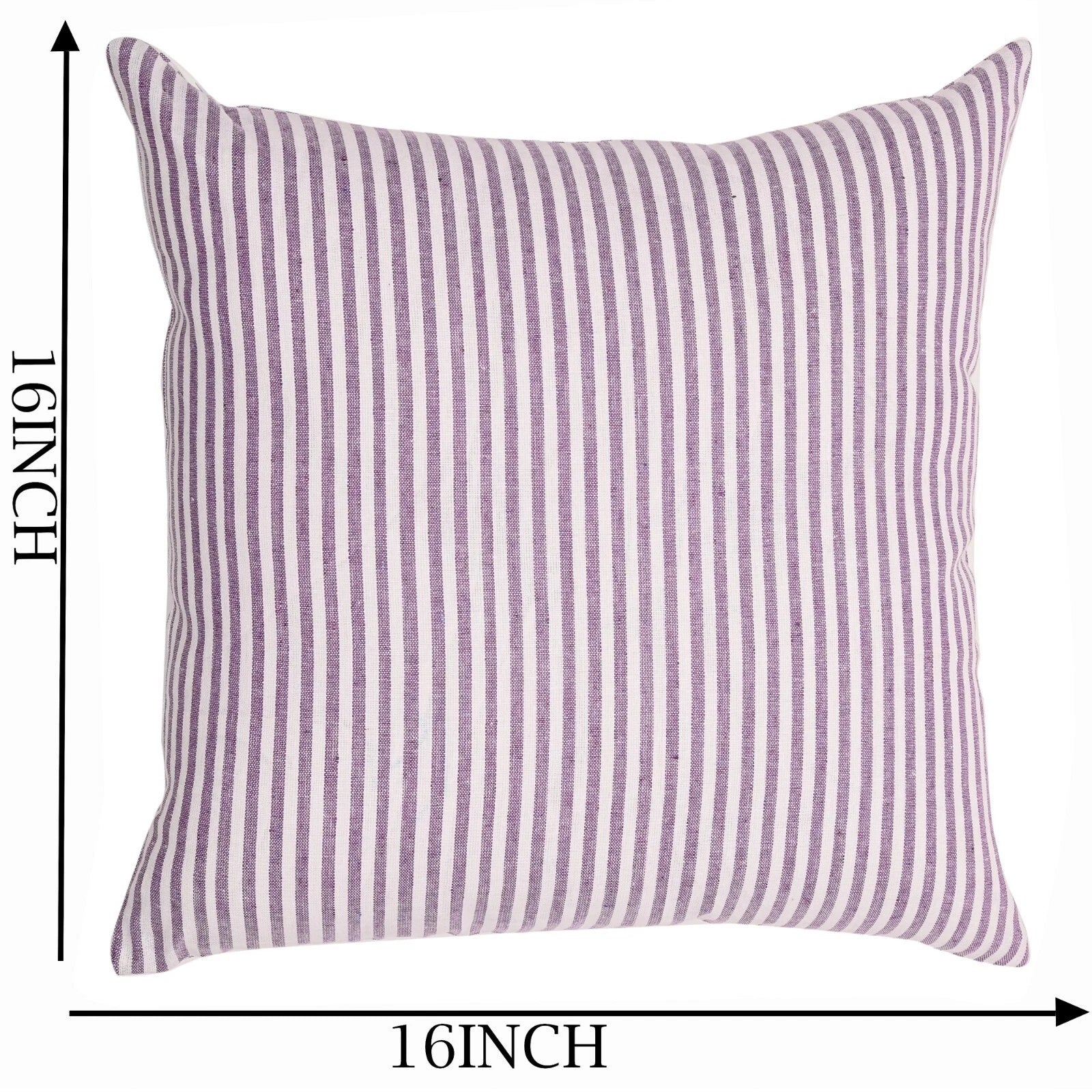 Cotton Cushion Covers Throw Pillow Cover Case Striped Home Sofa Decor-Set of 2