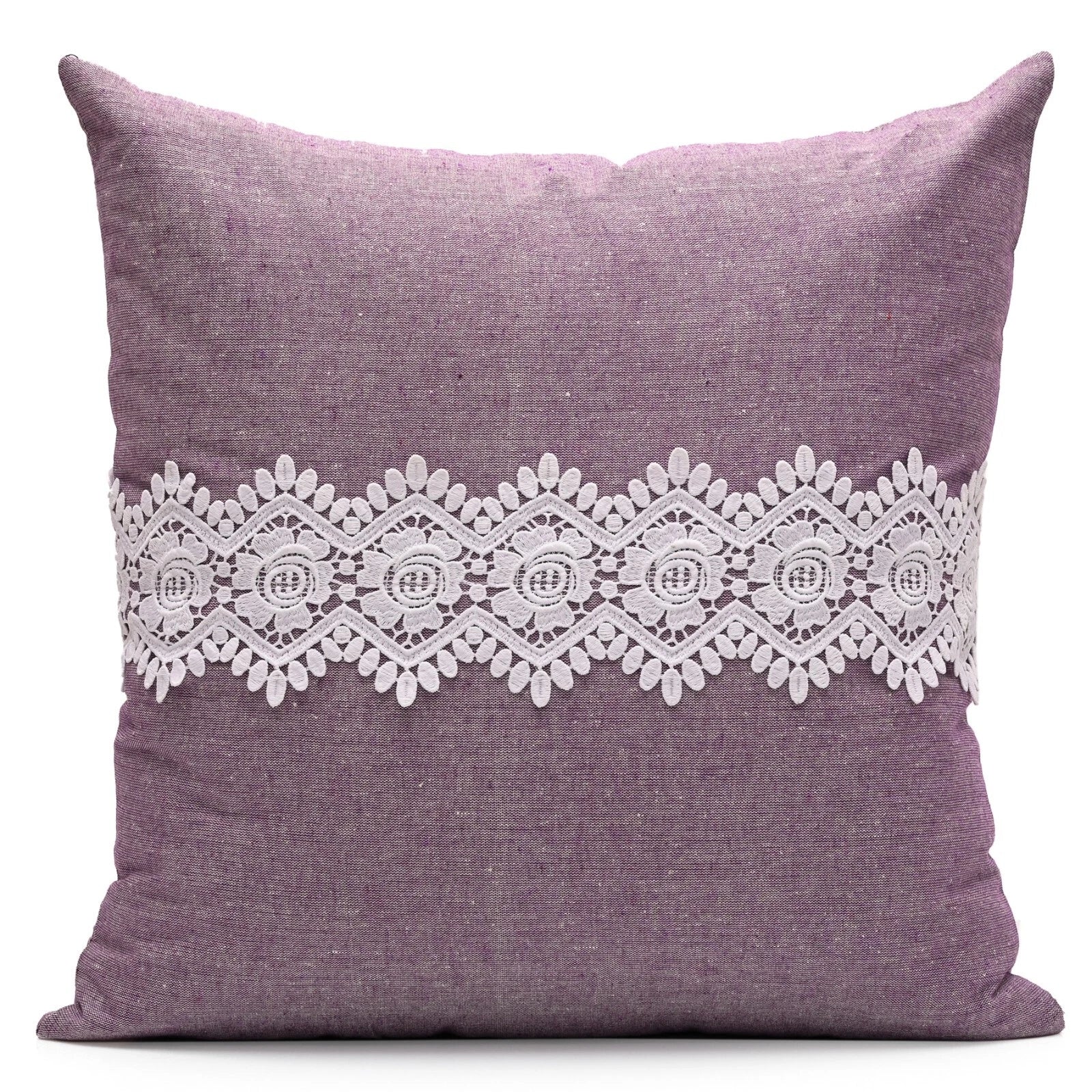 Home Decor Cushion Cover Sofa Decorative Throw Pillowcase Covers Solid with Lace