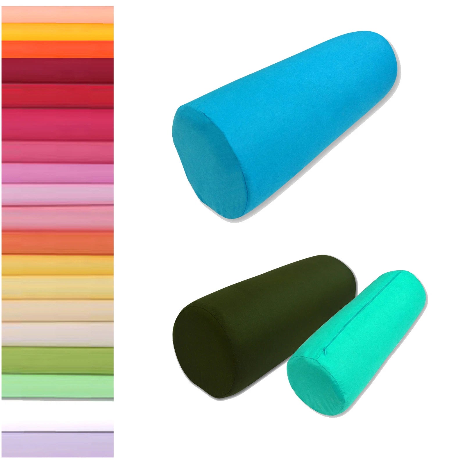 Bolster Cover* Tube Cylinder bed Soft Fine 100% Cotton Cushion Case Custom Size