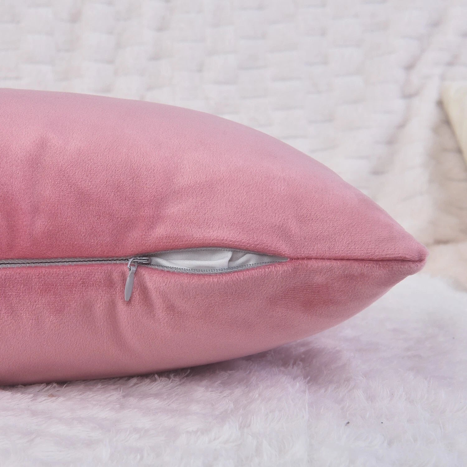 Plain Velvet Cushions Covers 30x51 cm Luxury Soft Velvet Sofa Bed Pillow Cases