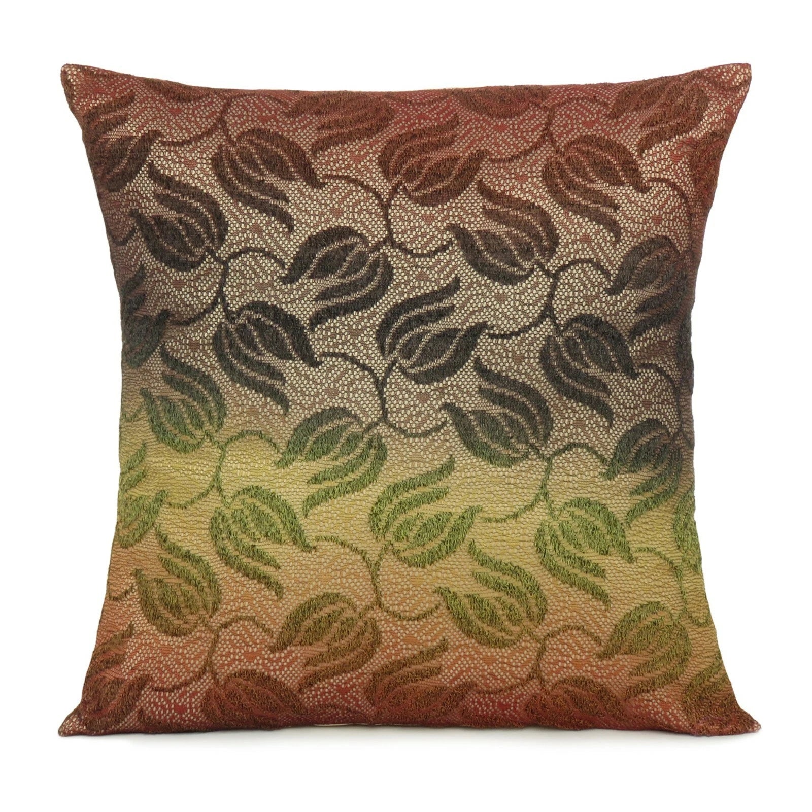 Leaf Floral Brown Cushion Cover Polydupion Bed Sofa Waist Back Pillow Case Home