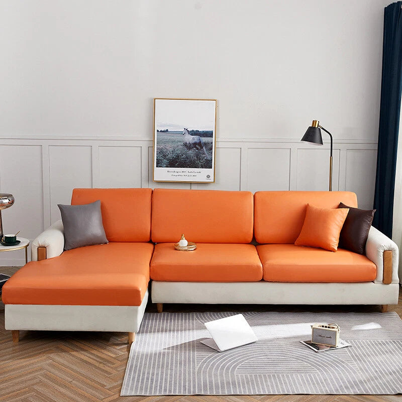 1 2 3 4 Seater PU Leather Sofa Cushion Cover Waterproof Sofa Couch Seat Cover