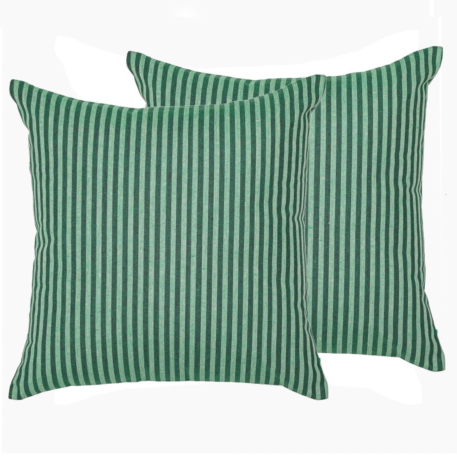 Cotton Cushion Covers Throw Pillow Cover Case Striped Home Sofa Decor-Set of 2