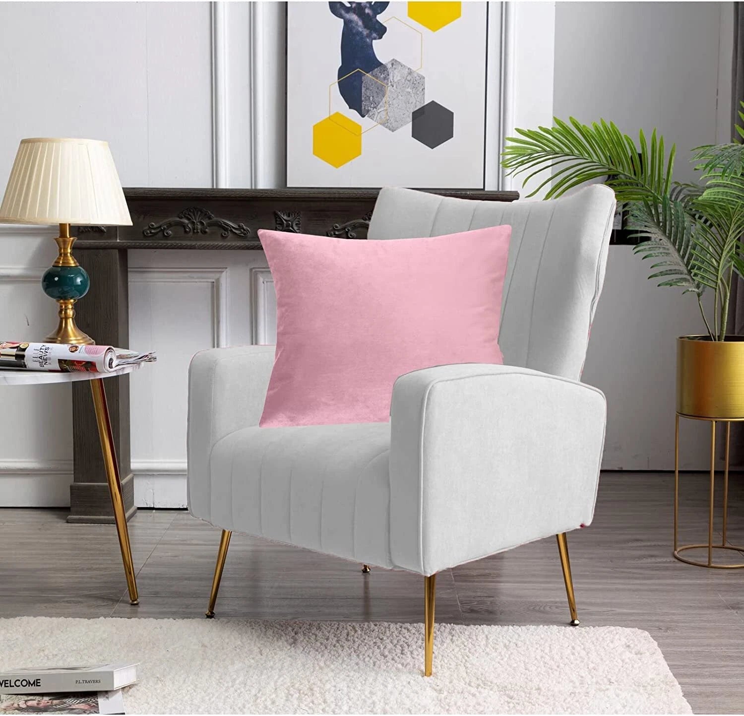 Crushed Cushion Covers or Velvet Cushions 18 x 18 Set of 2 Pair Bed Sofa Pillow