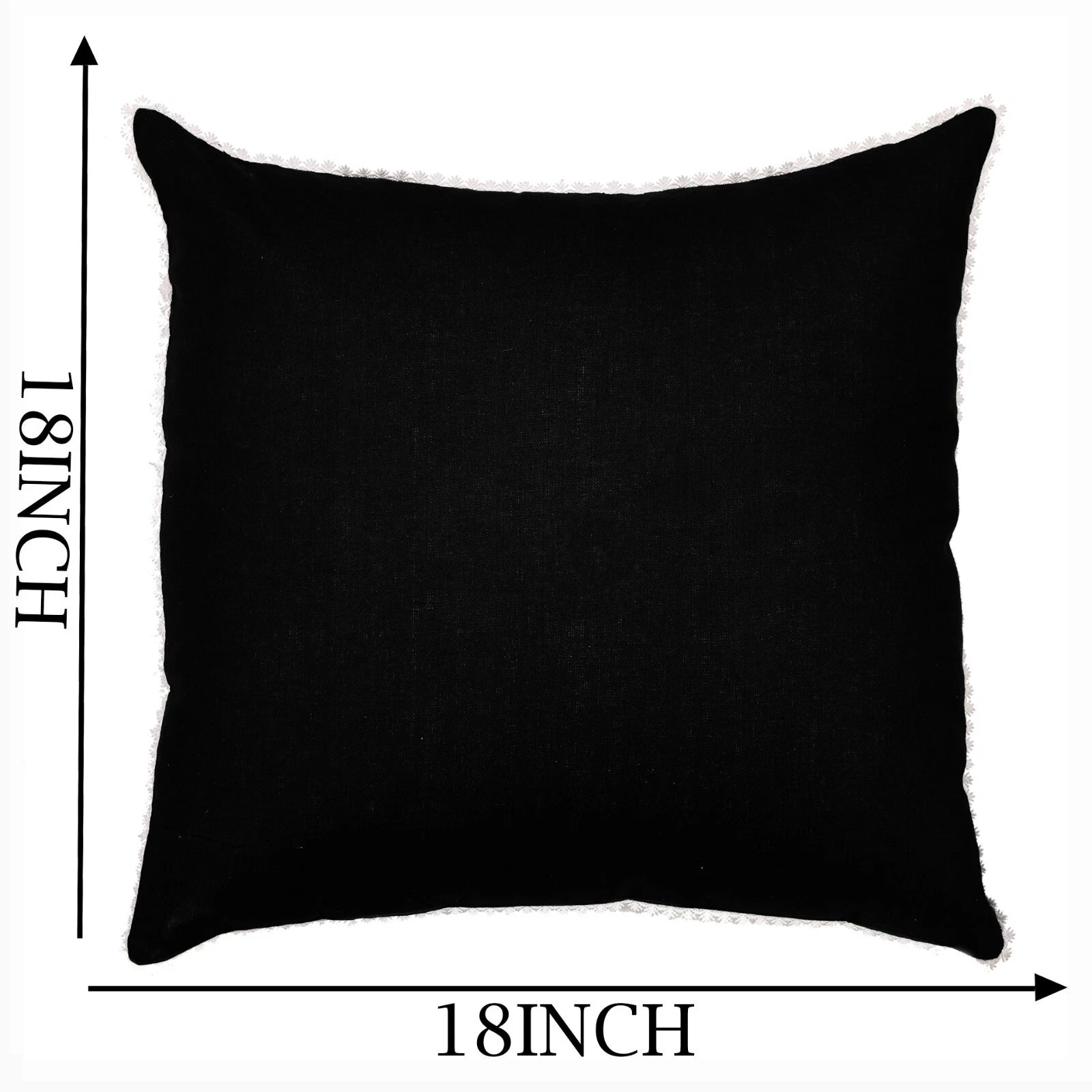 Cotton Cushion Cover Home Sofa Decor Throw Pillow Case Covers Solid with Lace