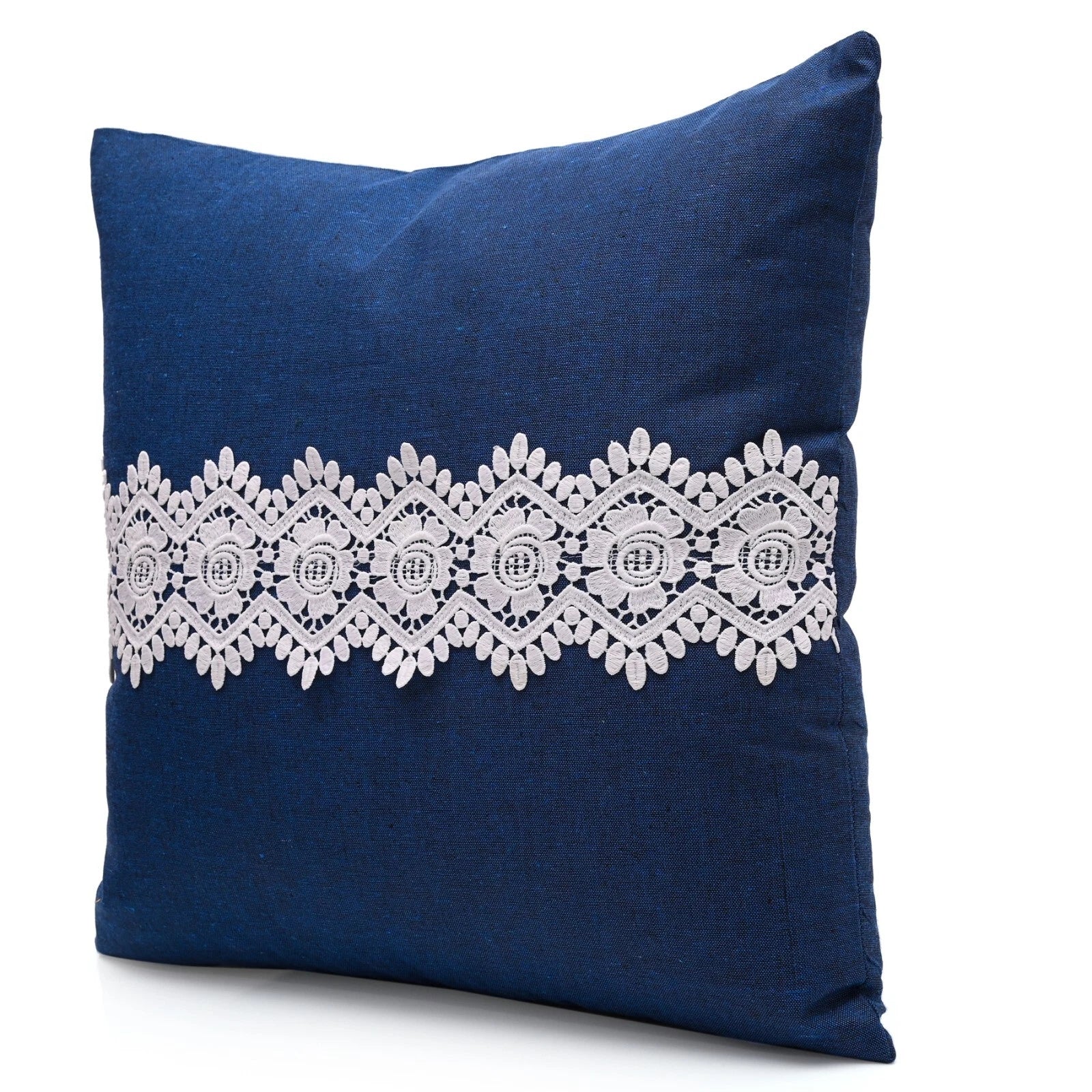 Home Decor Cushion Cover Sofa Decorative Throw Pillowcase Covers Solid with Lace