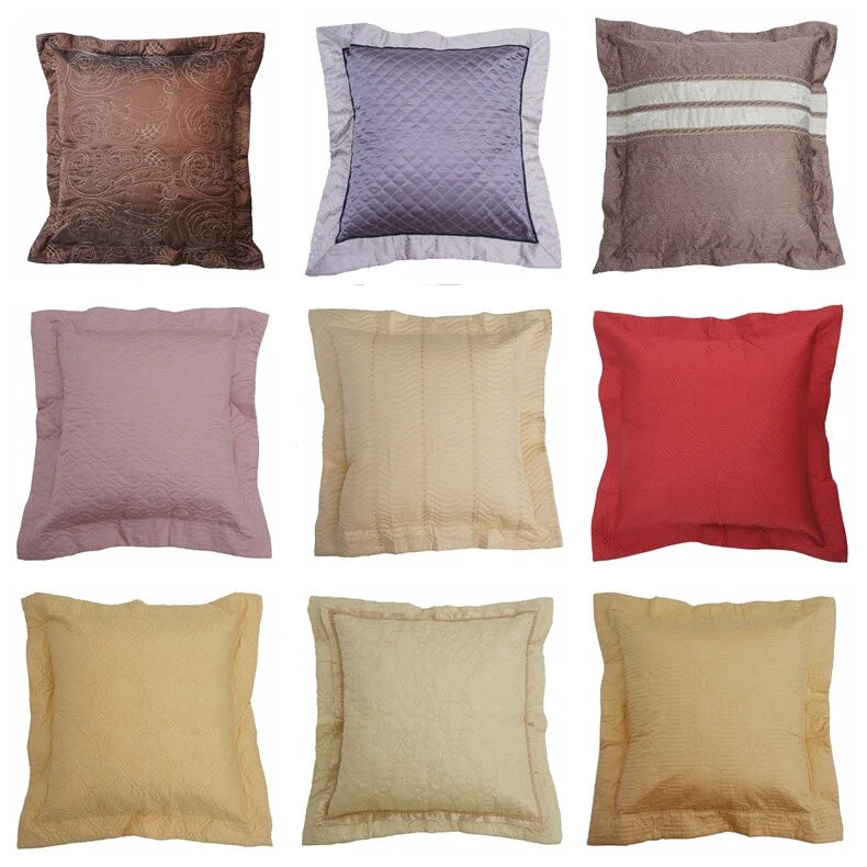 24x24" Premium Cotton PILLOW CASE Bed Sofa Red Yellow Brown Luxury CUSHION COVER