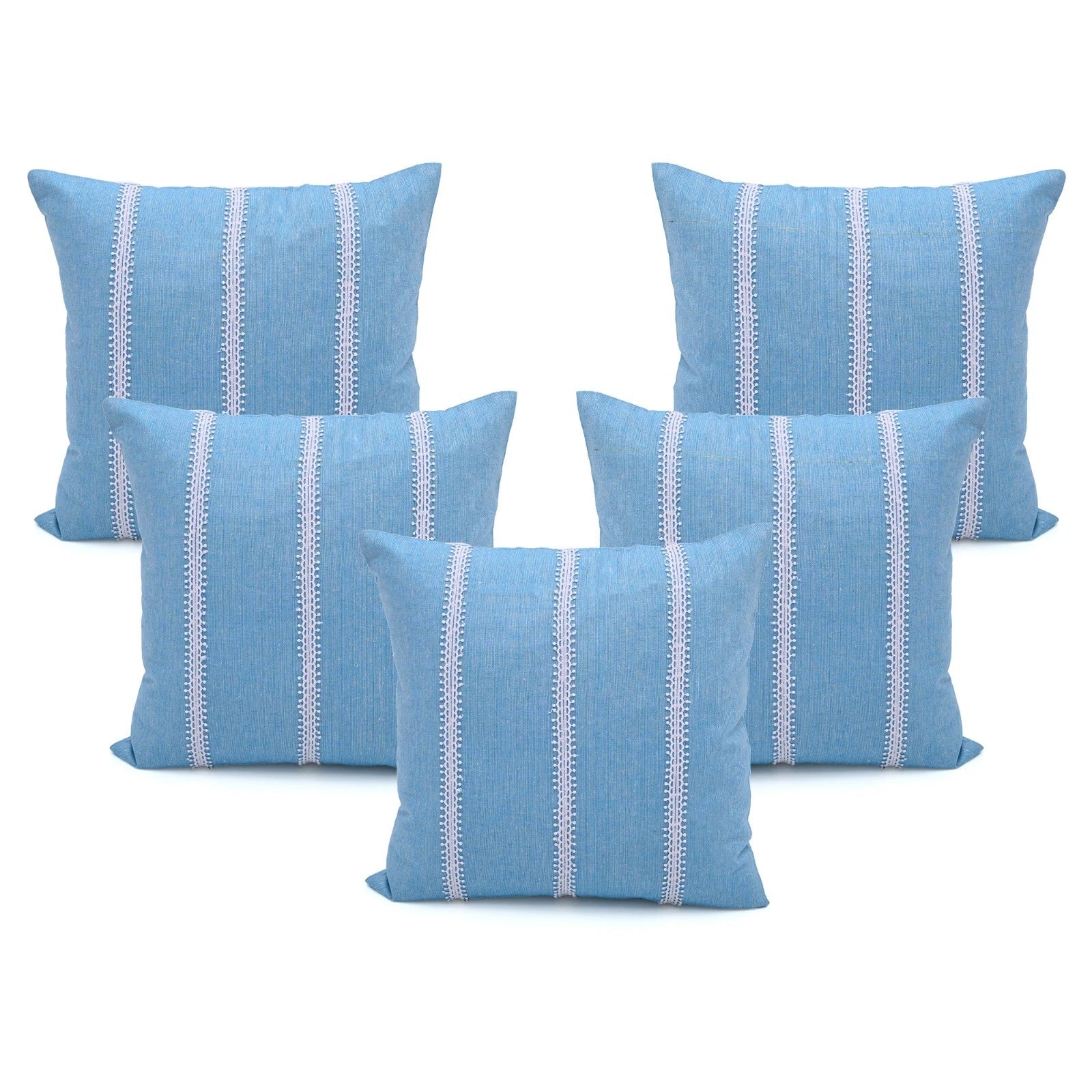 Cushion Case Cotton Pillow Cover Home Sofa Couch Bed Decor Square Covers Set 5