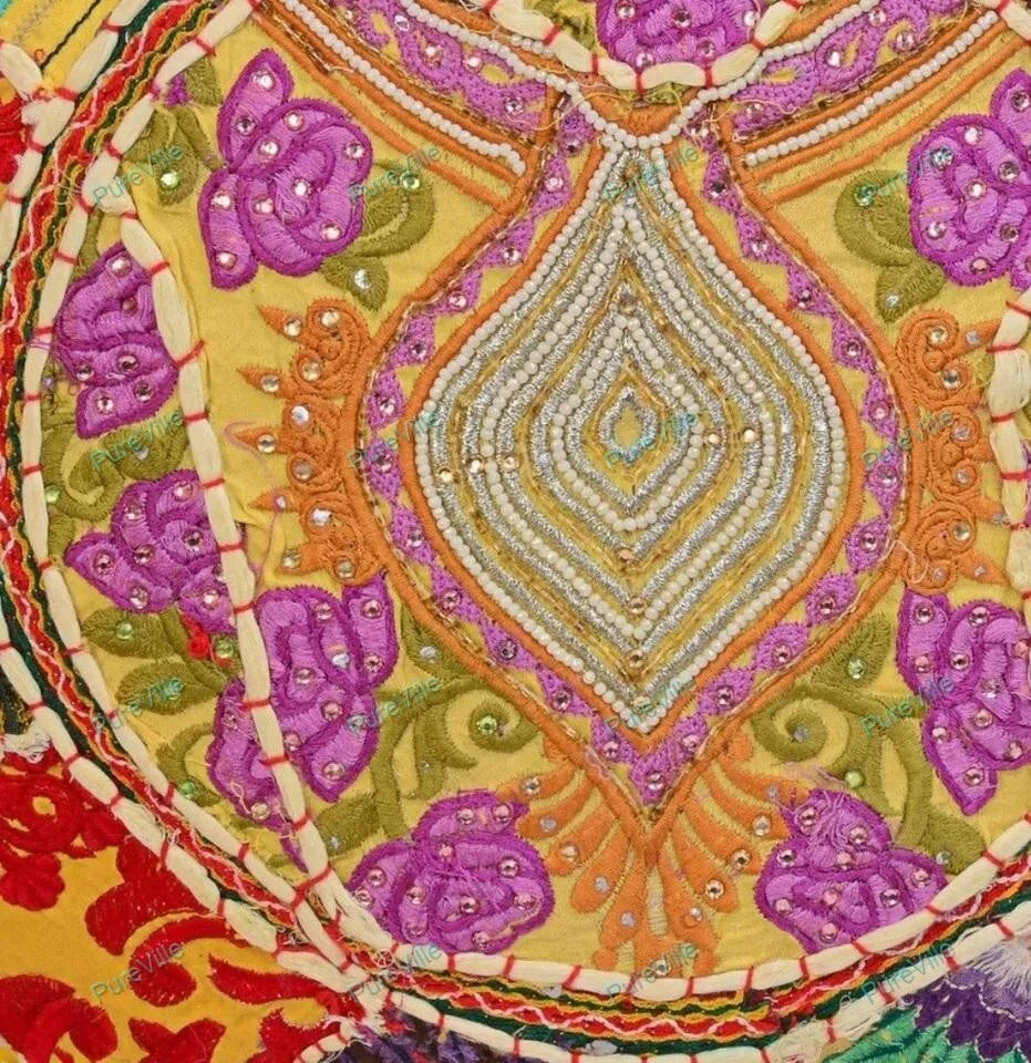 Patchwork Floor Pillows Cases Car Sofa Boho Art Room Decorative Cushion Cover