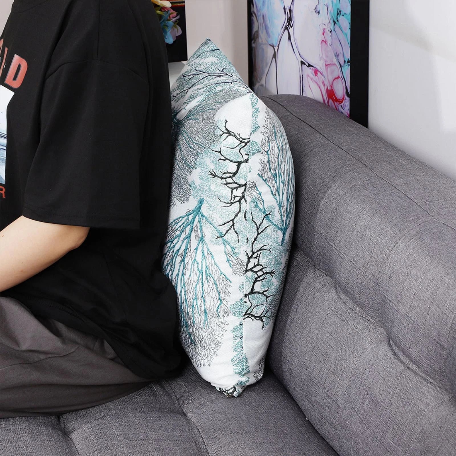 Stylish Simplicity Polyester Cushion Cover Throw Pillow Case for Sofa