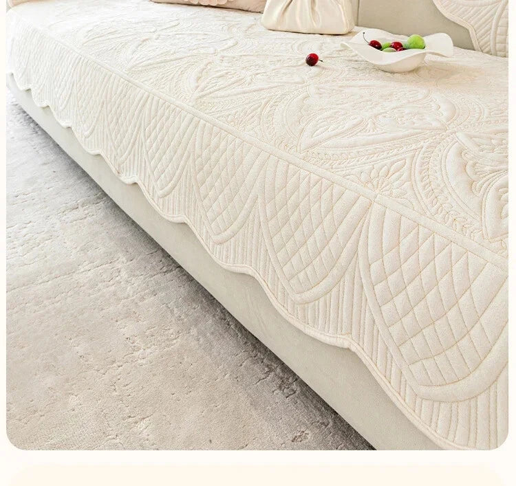 Short Plush Sofa Cushion Living Room Non-slip Sofa Towel Mat Couch Cover Corner