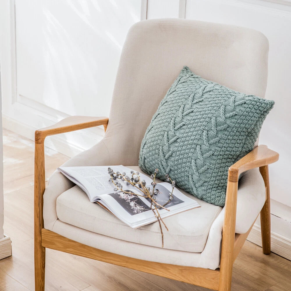 Knitted Pillow Cover Pillowcase Coreless Pillow Cushion Throw Sofa Car Bed Decor