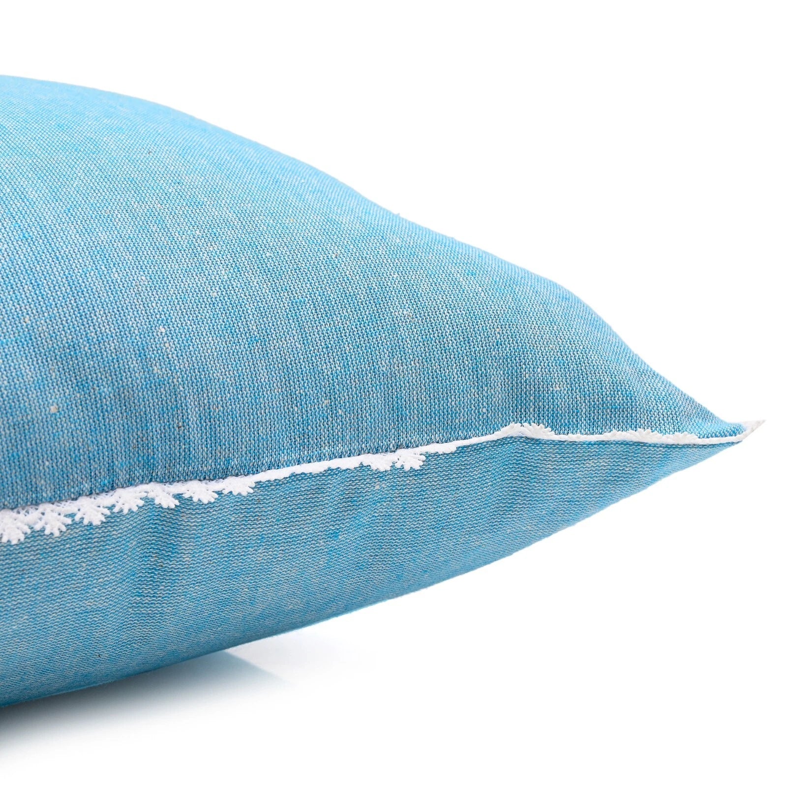 Pillow Covers Cotton Throw Cushion Case Cover Sofa Home Decor Solid with Lace-S2