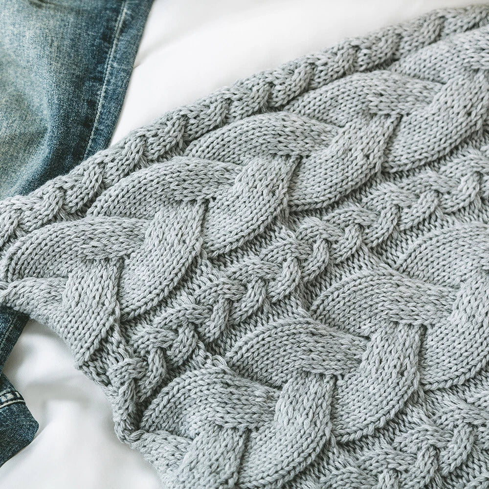 Knitted Pillow Case Throw Waist Cushion Cover Home Office Sofa Bed Decor 45*45cm