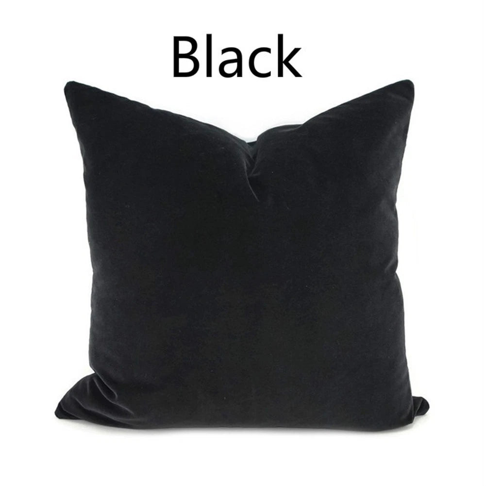 Velvet Pillow Case Waist Throw Cushion Cover Home Office Sofa Chair Bed Decor