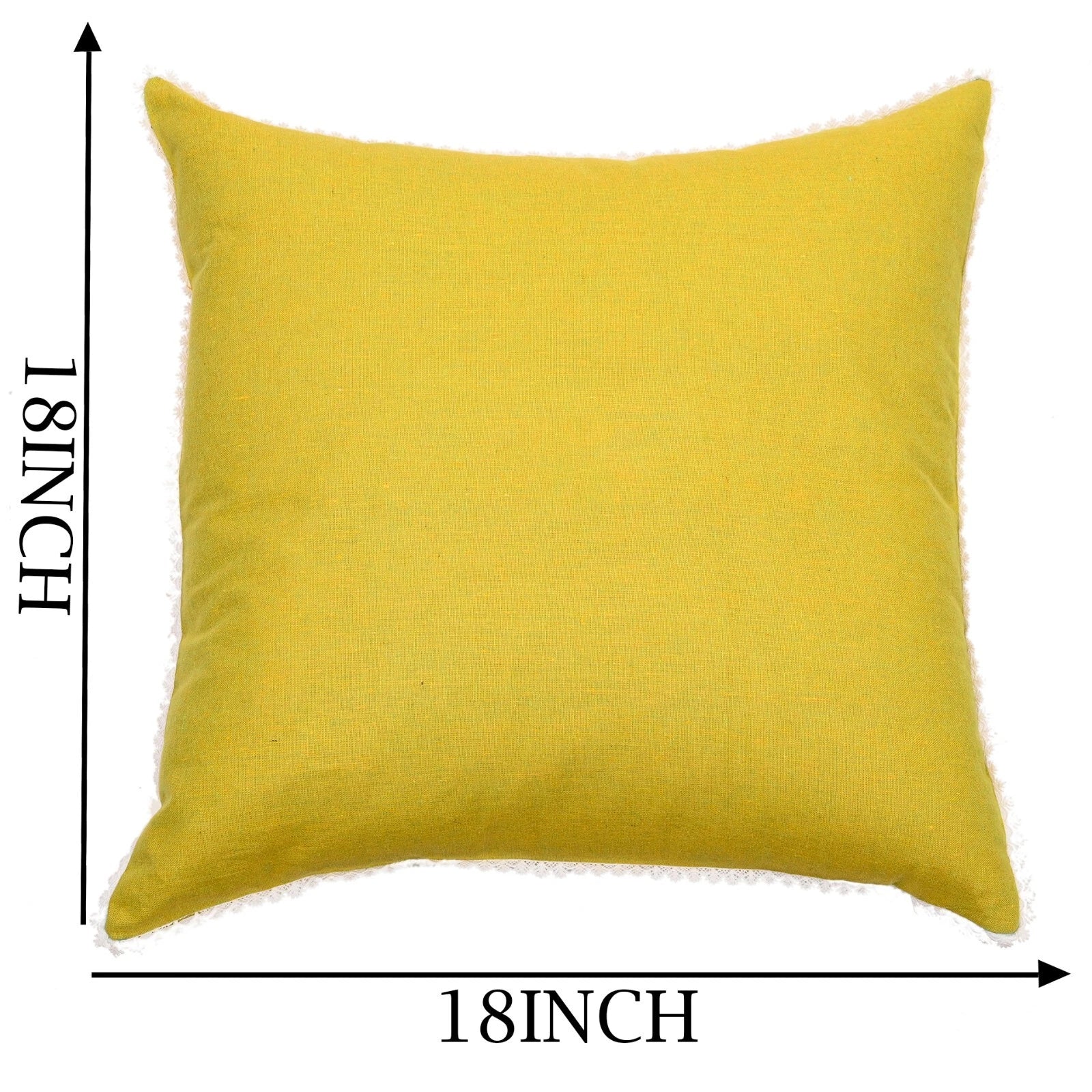 Cushion Covers Case Cotton Throw Pillow Cover Sofa Home Decor Solid with Lace-S5