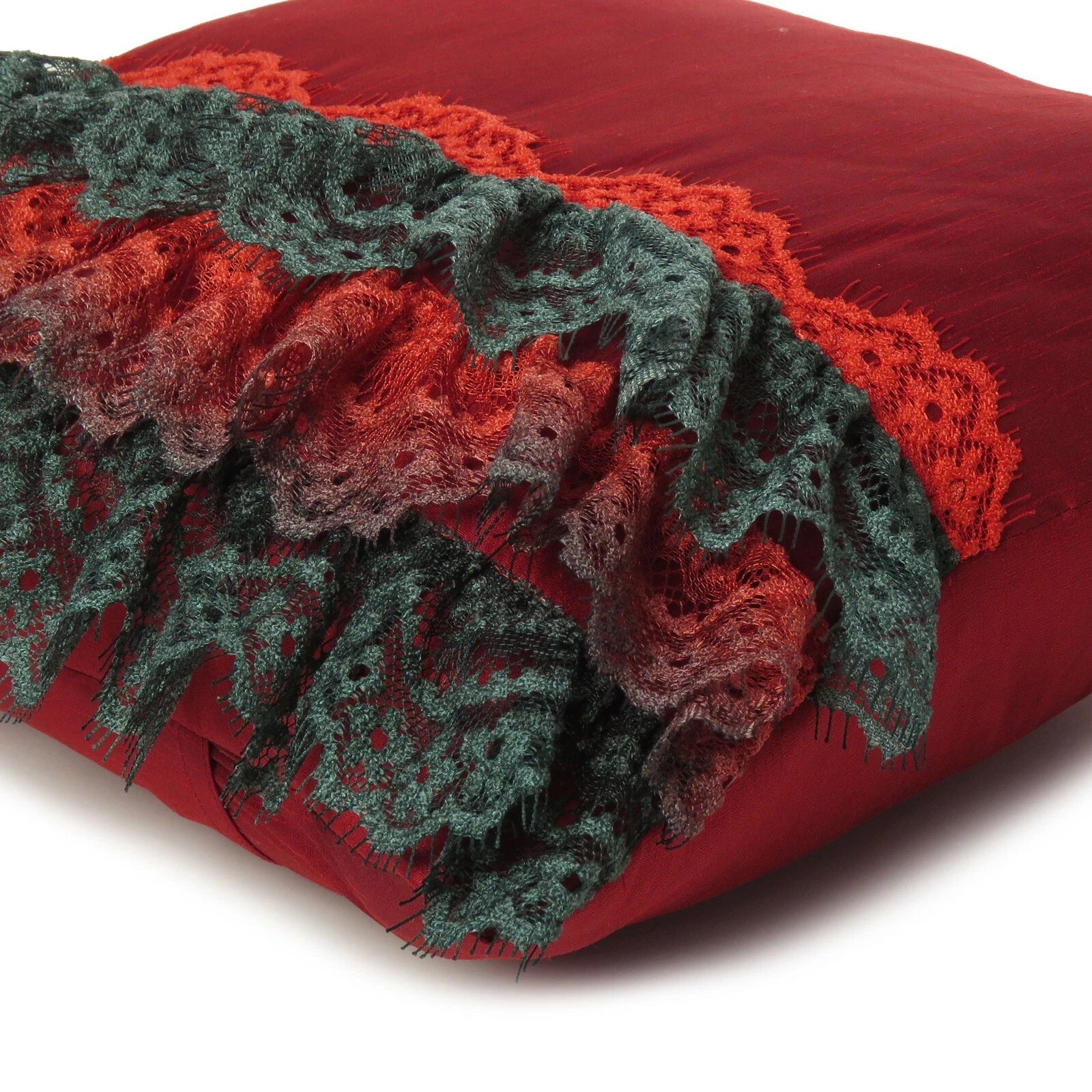 Cushion Cover Throw Pillow Cases Ruffle Lace Soft Red Sofa Chair Bed Couch Cover