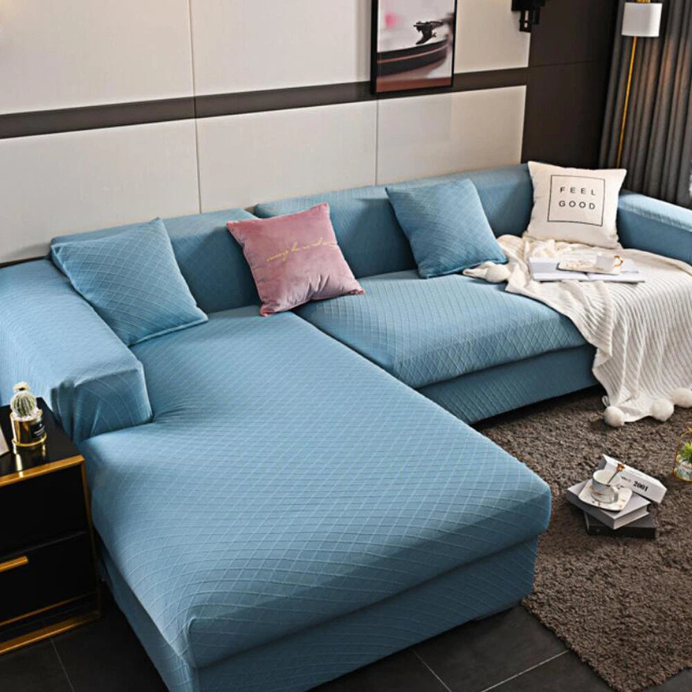 Elastic Sofa Bed Pillowcase Square Chair Cushion Waist Back Cover Home Decor 1pc