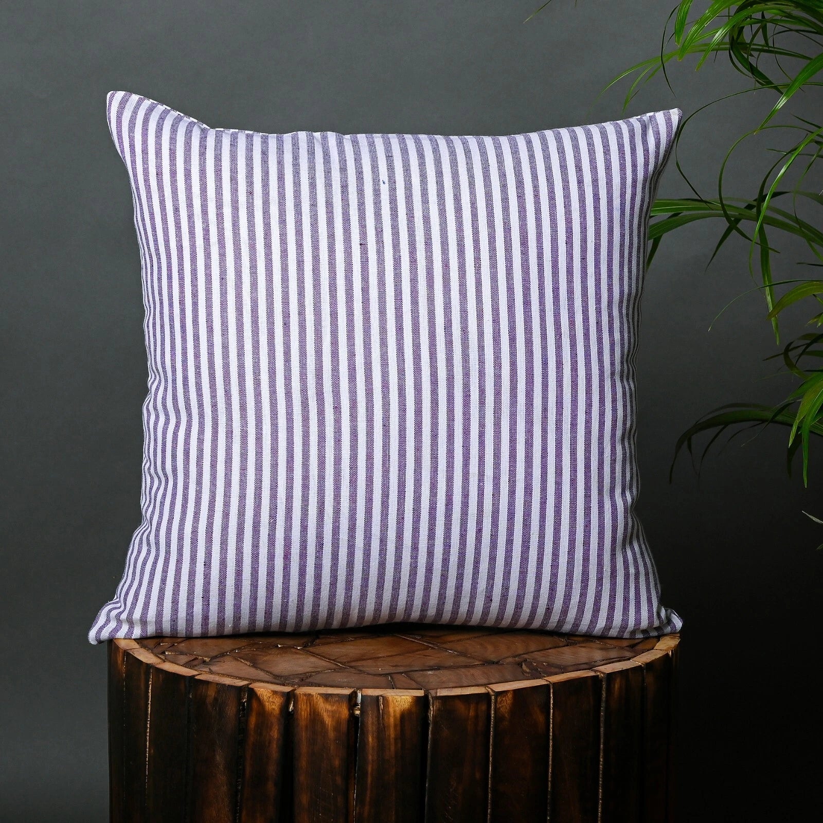 Pillow Cover Throw Cushion Case Covers Cotton Striped Home Sofa Decor Square-S2