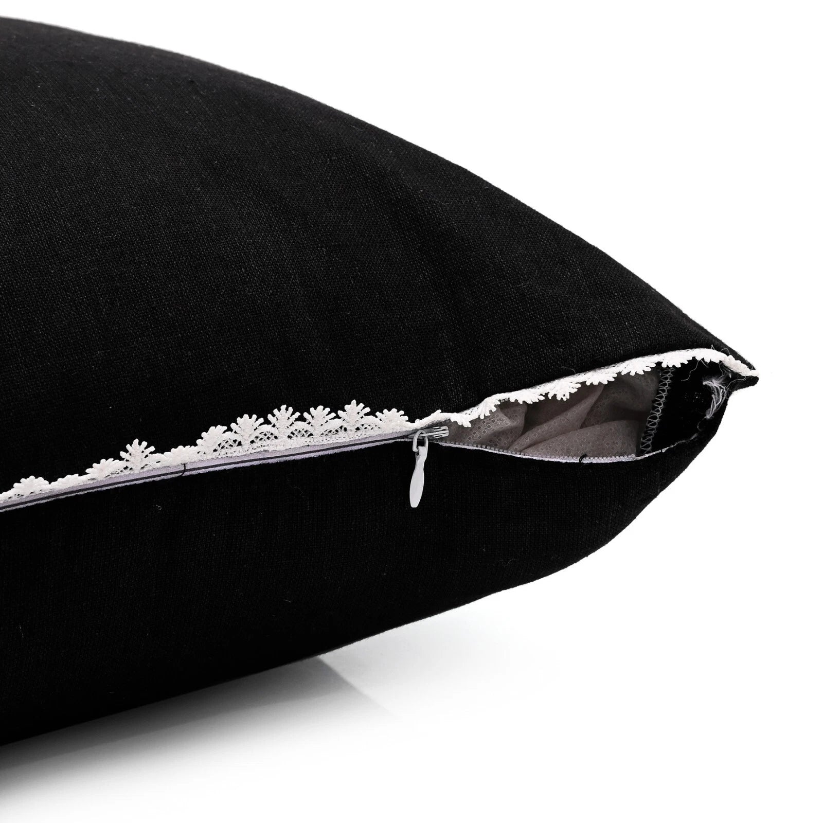 Pillow Covers Cotton Throw Cushion Case Cover Sofa Home Decor Solid with Lace-S2