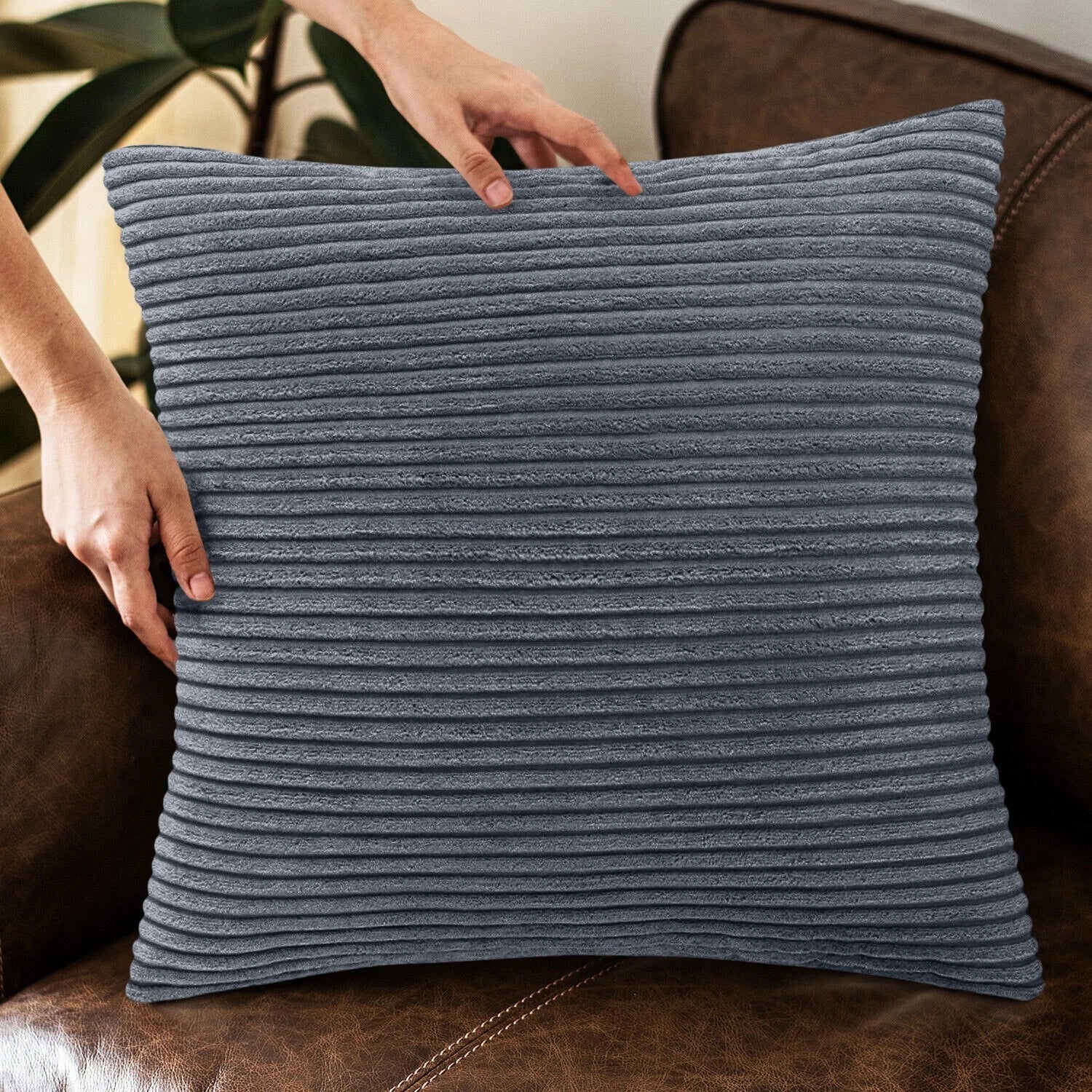 Pack of 1,2,4,6 Velvet Filled Cushion Covers 18x18 Sofa Decor Throw Pillow Cases