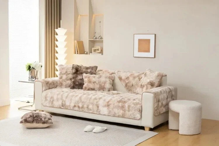Plush Sofa Cover for Living Room SofaTowel Universal Non-slip Sofa Mat Blanket