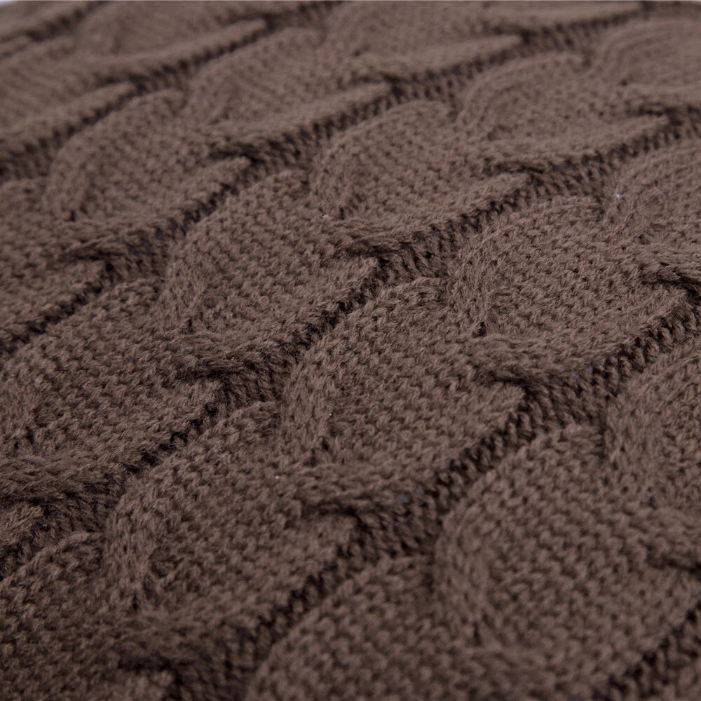 45*45cm Knitted Chair Lounge Cushion Cover Waist Throw Pillowcase Sofa Bed Decor