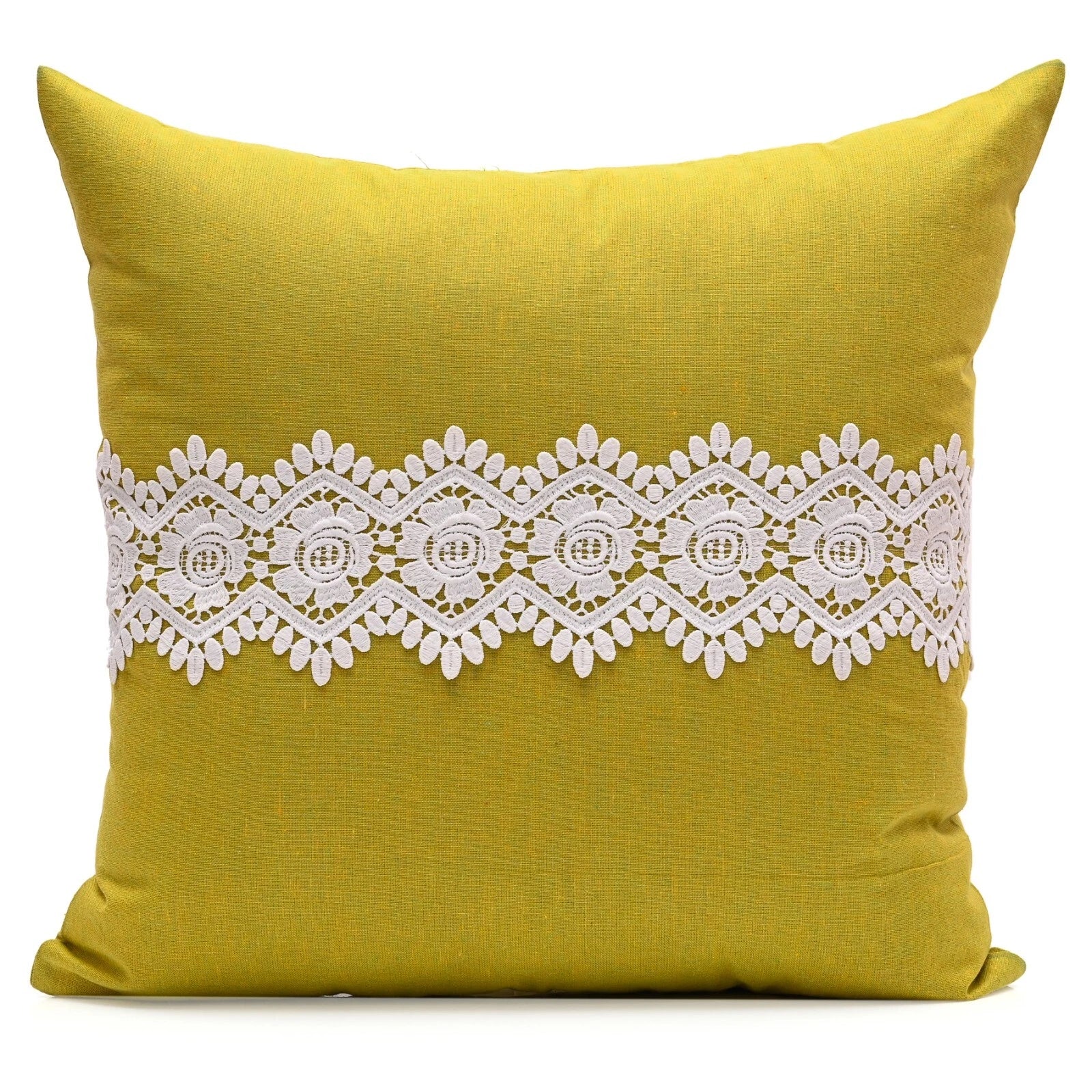 Home Decor Cushion Cover Sofa Decorative Throw Pillowcase Covers Solid with Lace