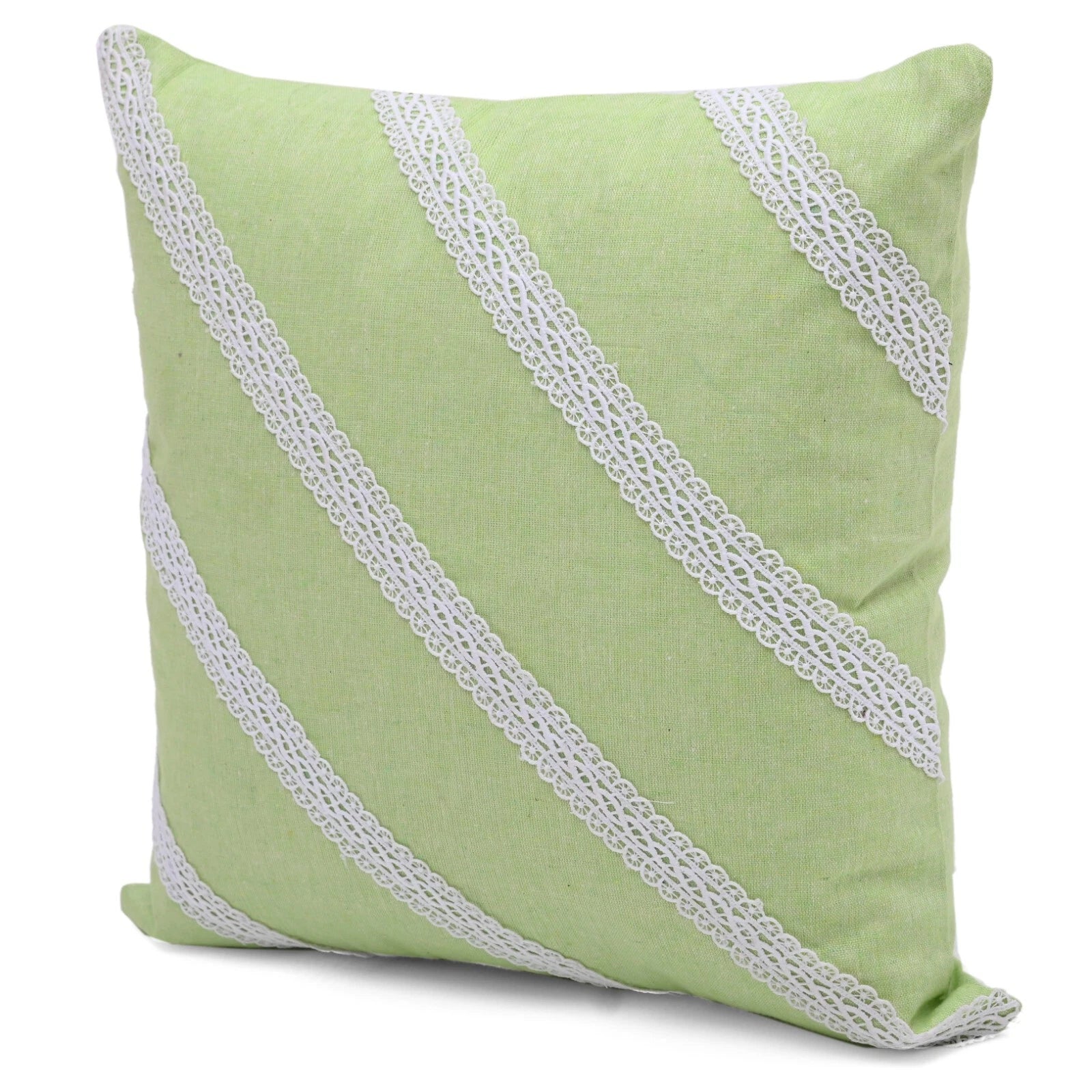 Decorative Cushion Cover Cotton Throw Pillow Case Home Sofa Decor Diagonal Lace