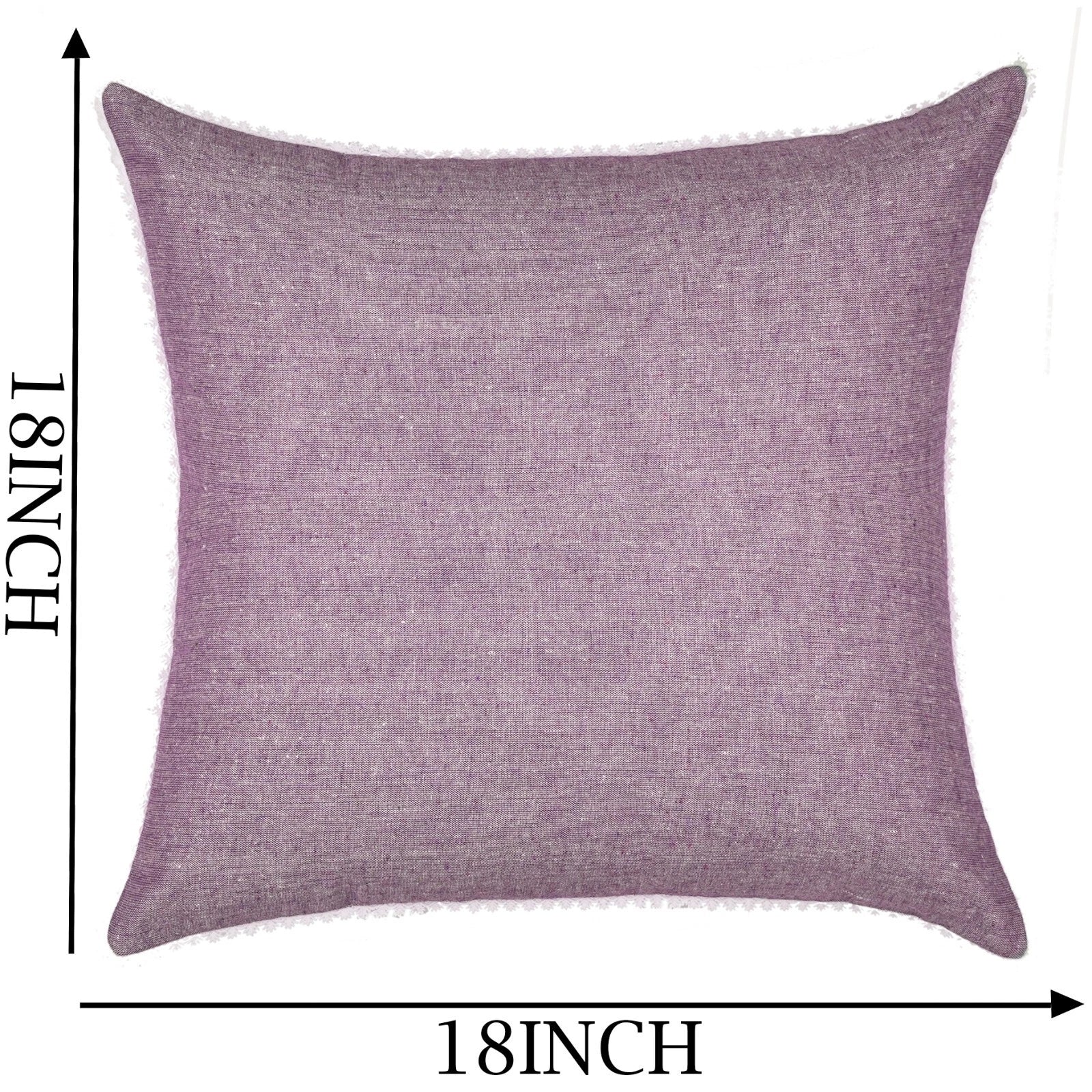 Cushion Covers Case Cotton Throw Pillow Cover Sofa Home Decor Solid with Lace-S5