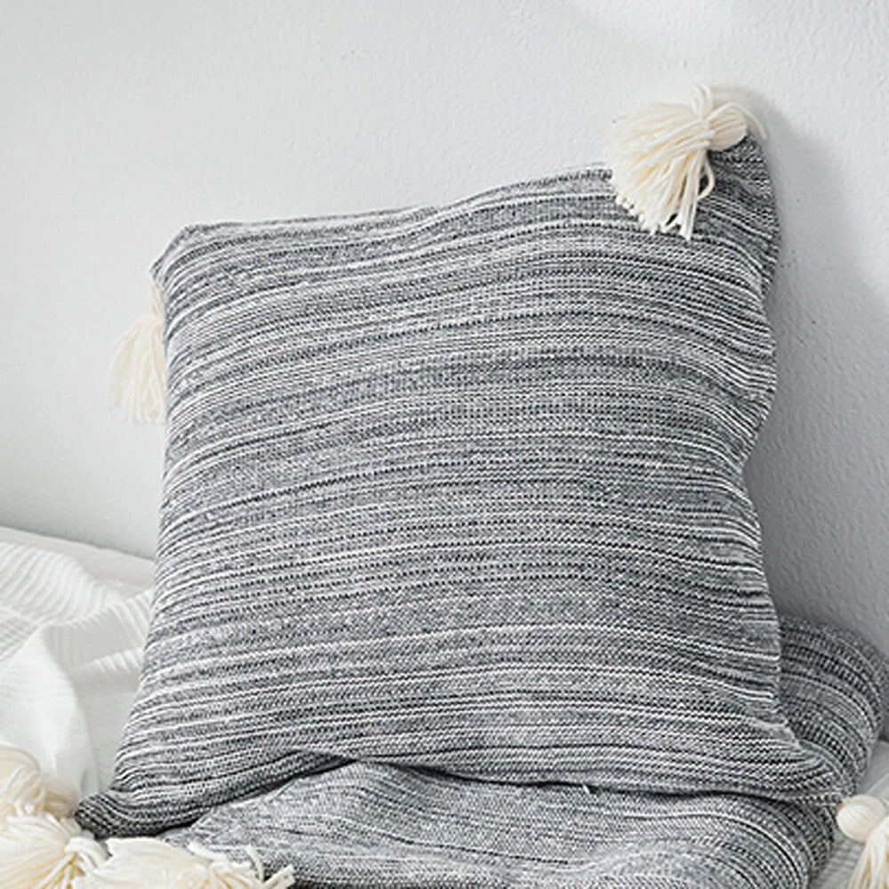 Tassel Cushion Cover Knitted Pillow Covers Pillowcase Sofa Throw Bed Home Decor