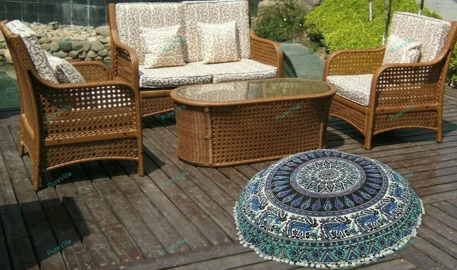 Pillow Cover Indian Handcrafted Mandala Decor Car Sofa Cushion Case