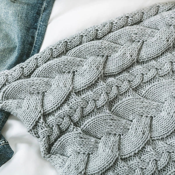 1PC Gray Knitted Sofa Bed Pillowcase Cover Waist Throw Cushions Cover Home Decor