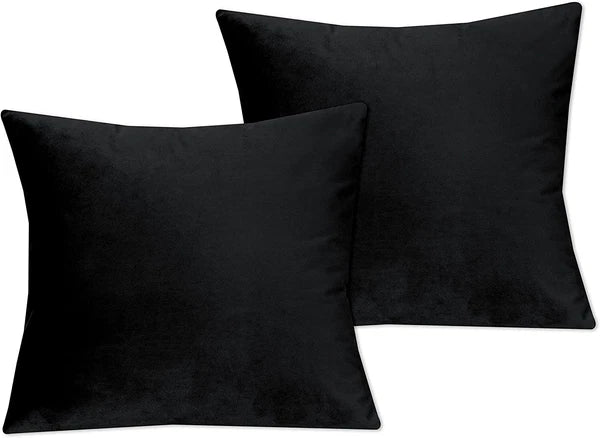 Crushed Cushion Covers or Velvet Cushions 18 x 18 Set of 2 Pair Bed Sofa Pillow
