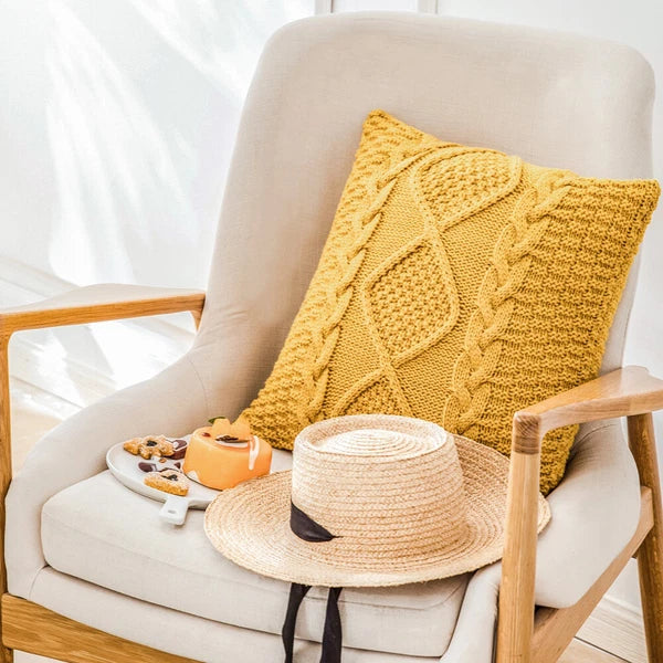 Knitted Pillow Cover Pillowcase Coreless Pillow Cushion Throw Sofa Car Bed Decor