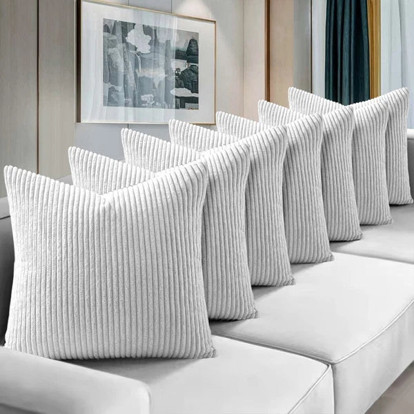 Pack of 1,2,4,6 Velvet Filled Cushion Covers 18x18 Sofa Decor Throw Pillow Cases