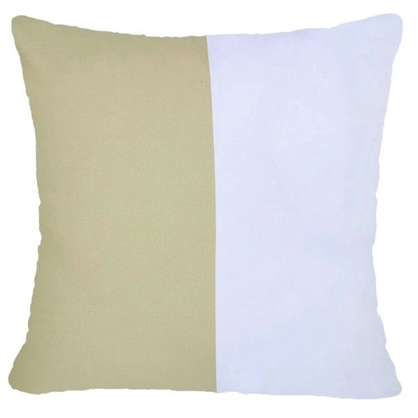 Beige Cushion COVER Khaki White Gray Bed Sofa Soft Plaid Pillow Case 18x18" USA