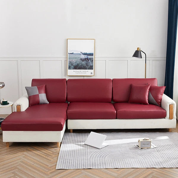 1 2 3 4 Seater PU Leather Sofa Cushion Cover Waterproof Sofa Couch Seat Cover