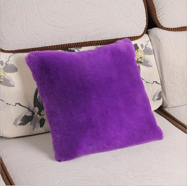 Fluffy Faux Fur Shaggy Soft Sofa Bed Home Car Decor Pillow Case Cushion Cover
