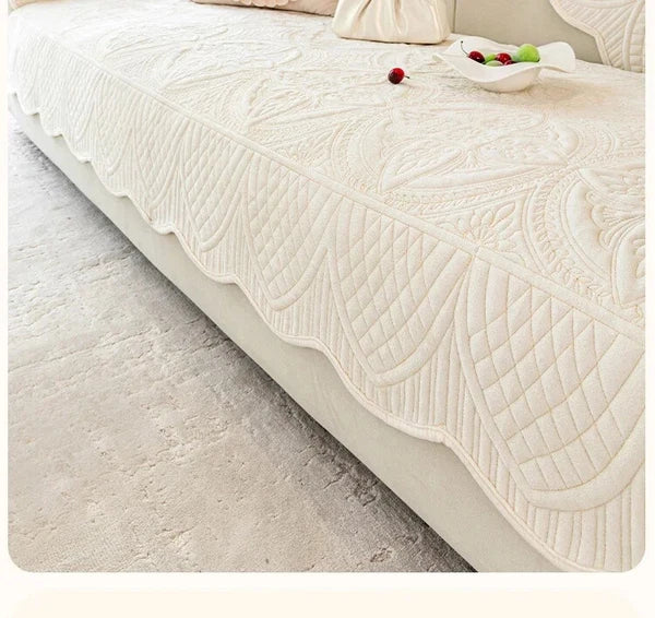 Short Plush Sofa Cushion Living Room Non-slip Sofa Towel Mat Couch Cover Corner