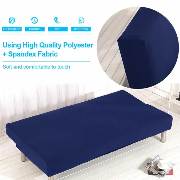 Stretch Sofa Slipcover Armless Chair Cover Sofa Bed Cover +Pillowcase Home Decor